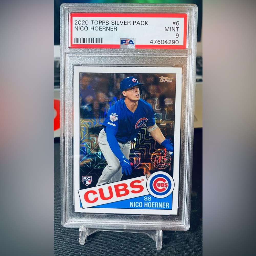 2020 Topps - NICO HOERNER #6 - PSA 9  SILVER PACK CHROME Refractor  (RC)